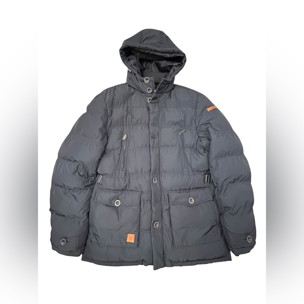 Luciano Natazzi Couture Men’s‎ Navy Hooded Puffer Jacket XXL
